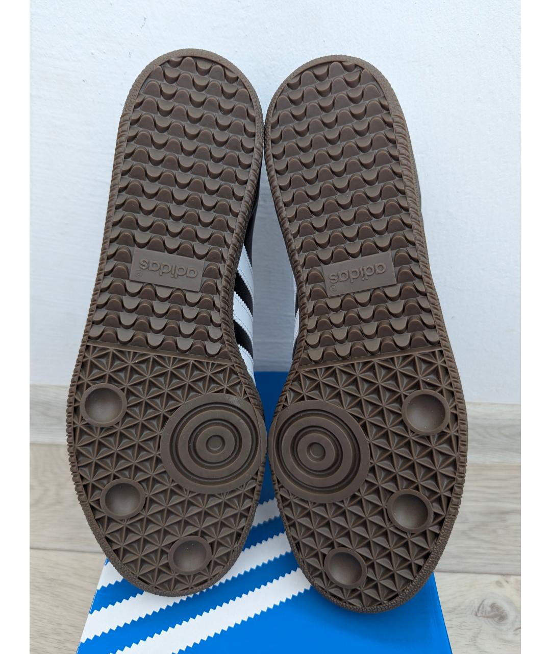 ADIDAS Черные кожаные низкие кроссовки / кеды, фото 5