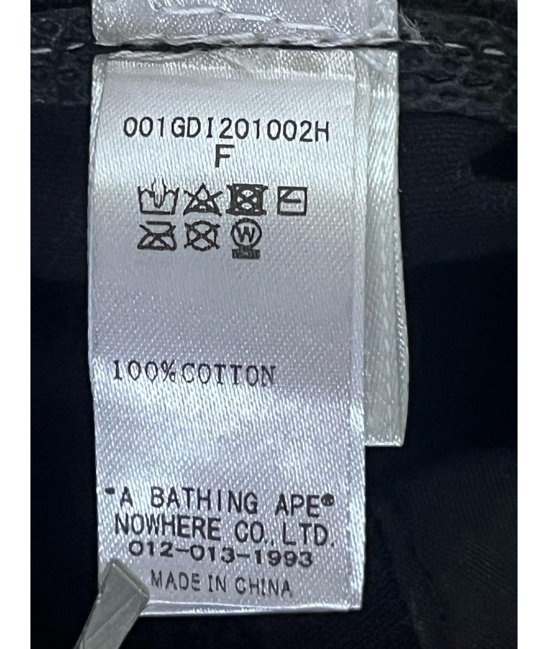 A BATHING APE Черная хлопковая кепка/бейсболка, фото 7