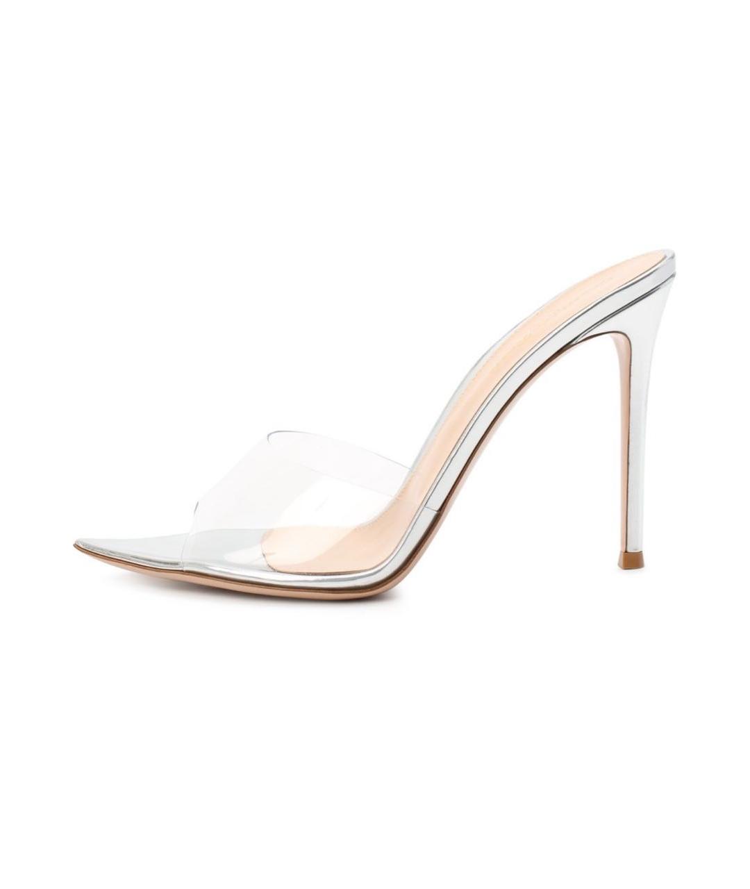 GIANVITO ROSSI Серые мюли, фото 4