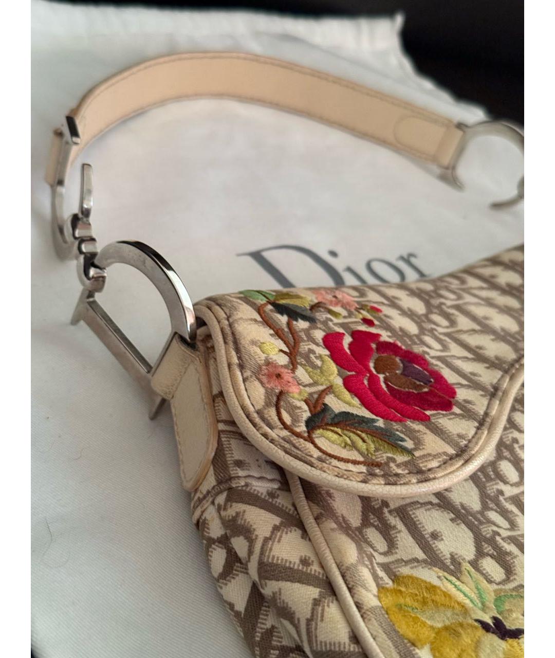 CHRISTIAN DIOR Бежевая сумка с короткими ручками, фото 7