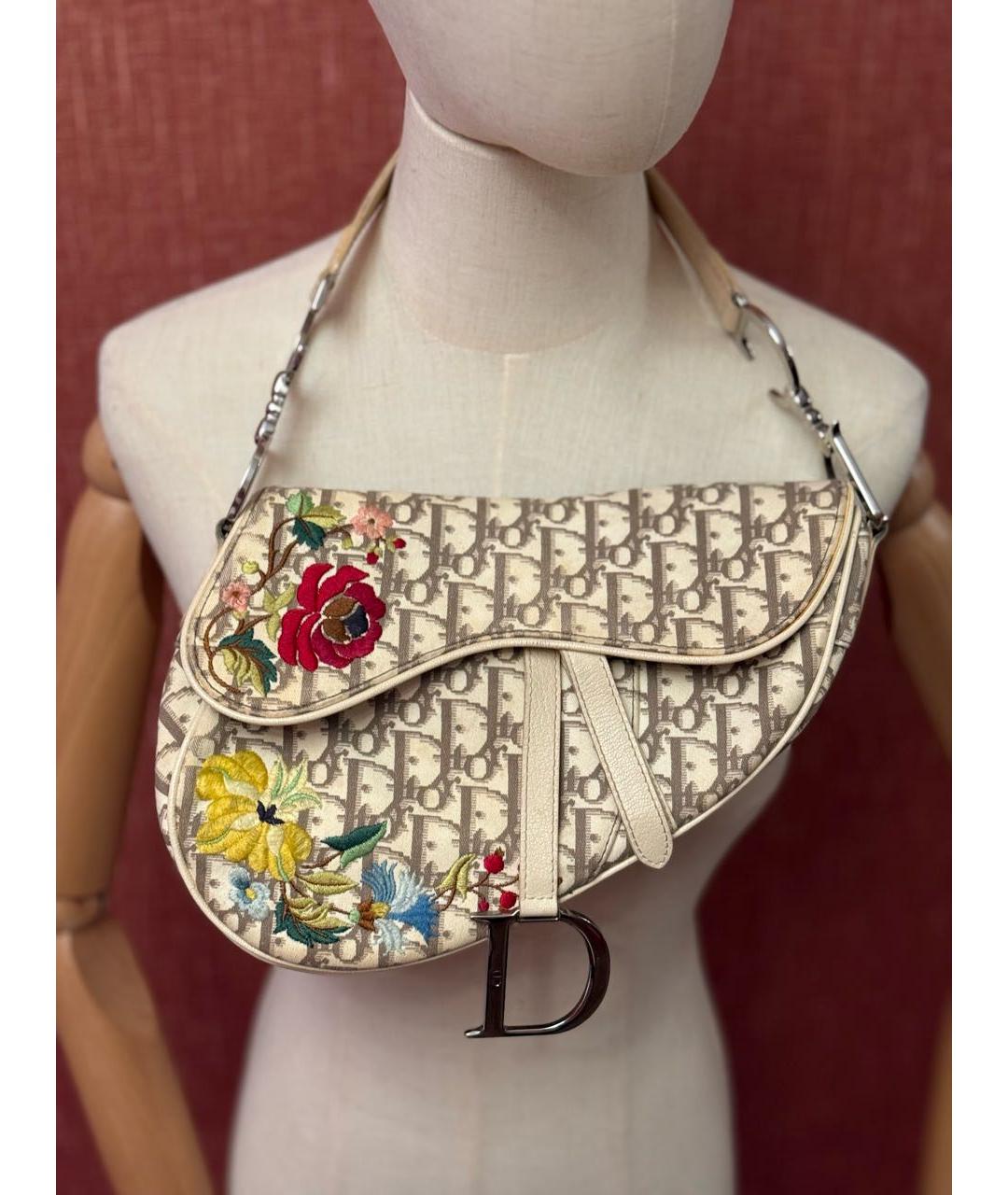 CHRISTIAN DIOR Бежевая сумка с короткими ручками, фото 8