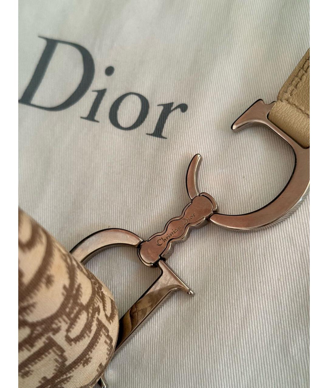 CHRISTIAN DIOR Бежевая сумка с короткими ручками, фото 6