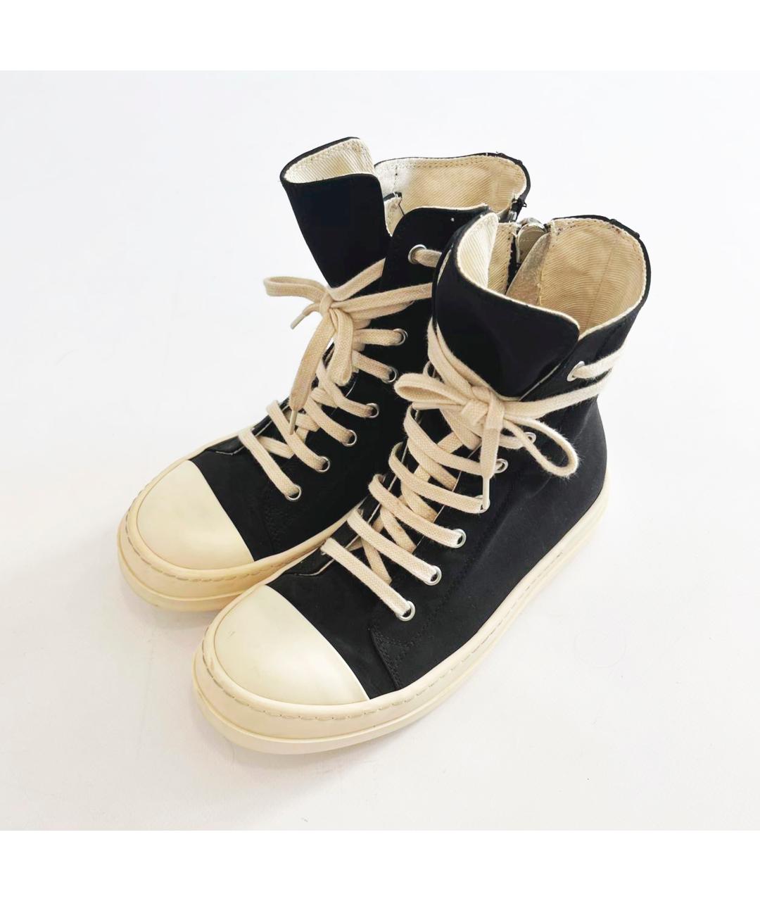 RICK OWENS DRKSHDW Черные текстильные кроссовки, фото 2