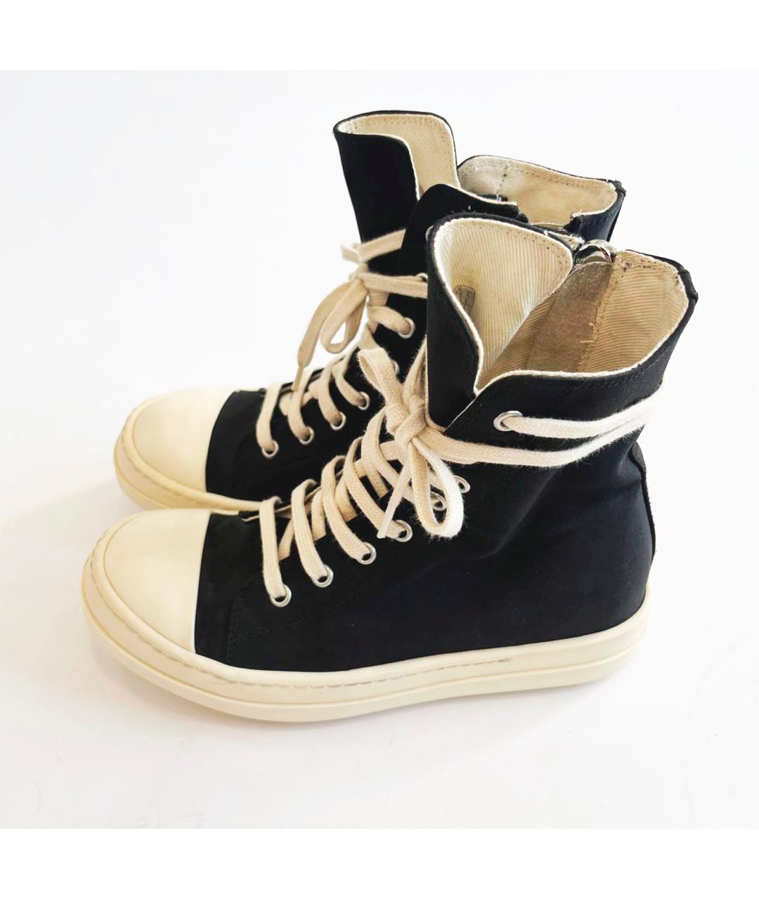 RICK OWENS DRKSHDW Черные текстильные кроссовки, фото 3
