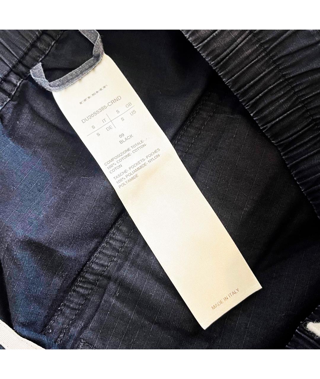 RICK OWENS DRKSHDW Черные хлопковые повседневные брюки, фото 5