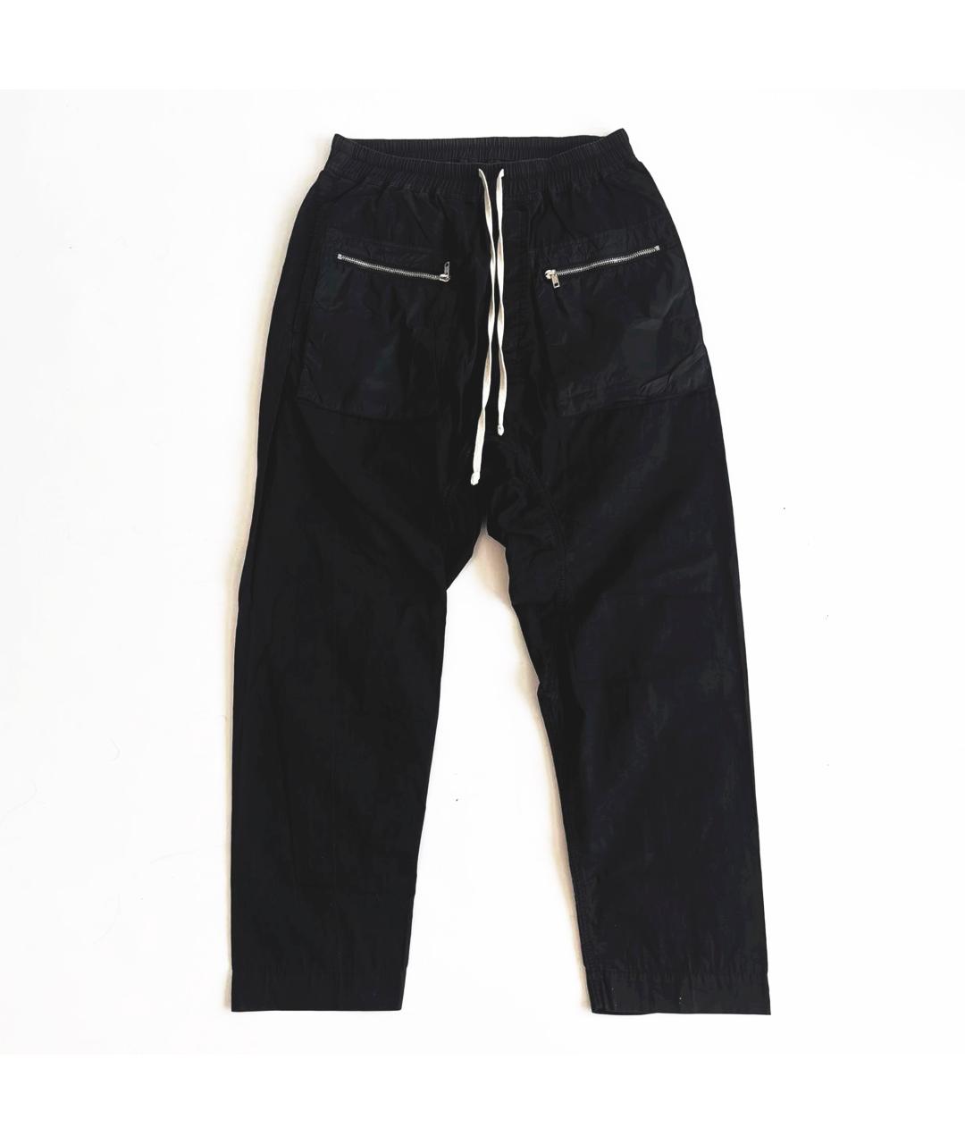 RICK OWENS DRKSHDW Черные хлопковые повседневные брюки, фото 8