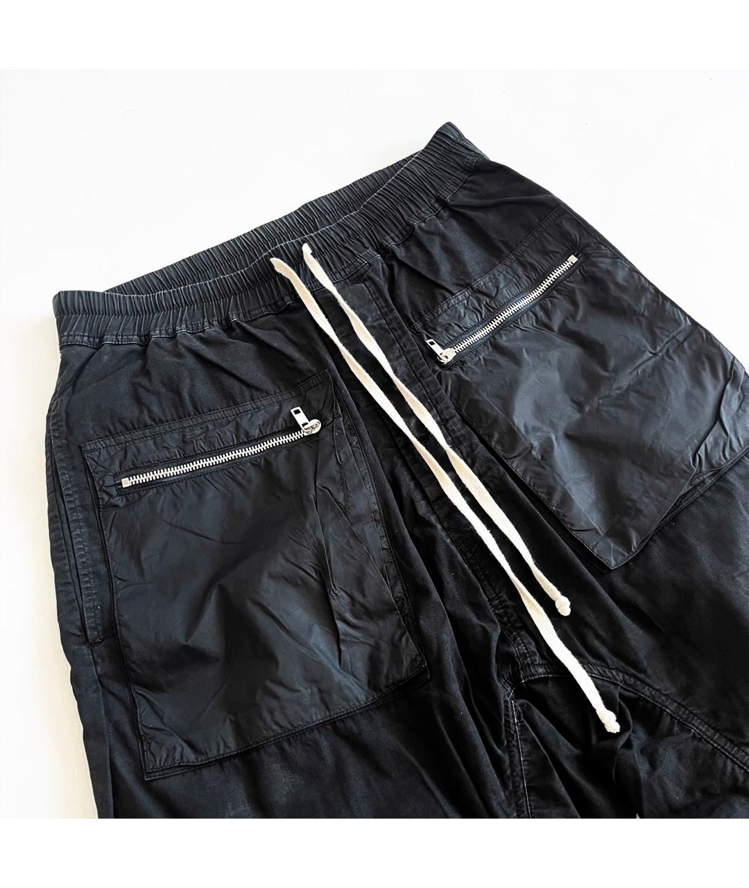 RICK OWENS DRKSHDW Черные хлопковые повседневные брюки, фото 3