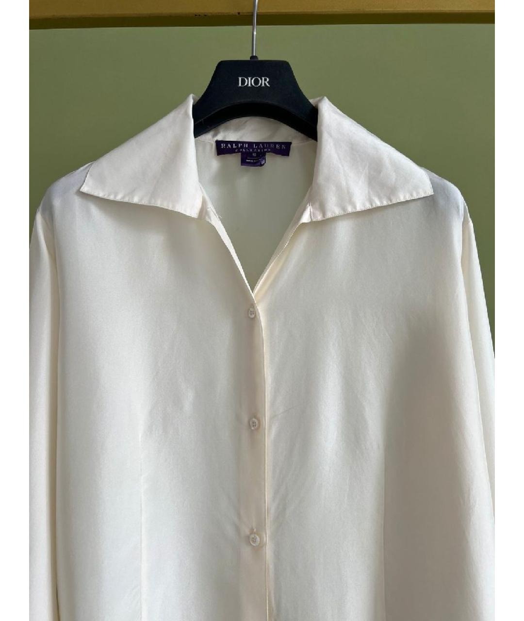 RALPH LAUREN Бежевая шелковая рубашка, фото 3