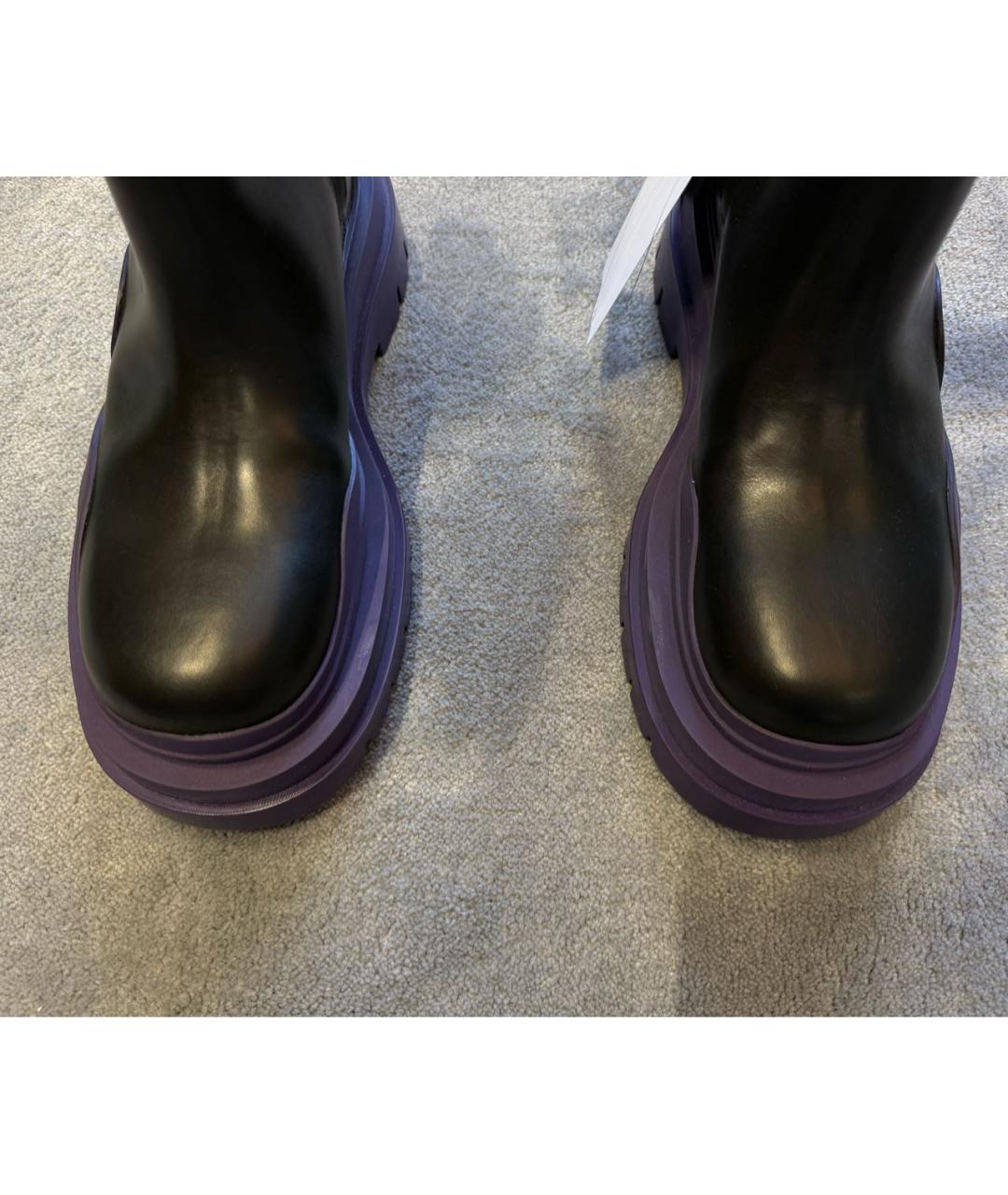 BOTTEGA VENETA Черные кожаные сапоги, фото 4