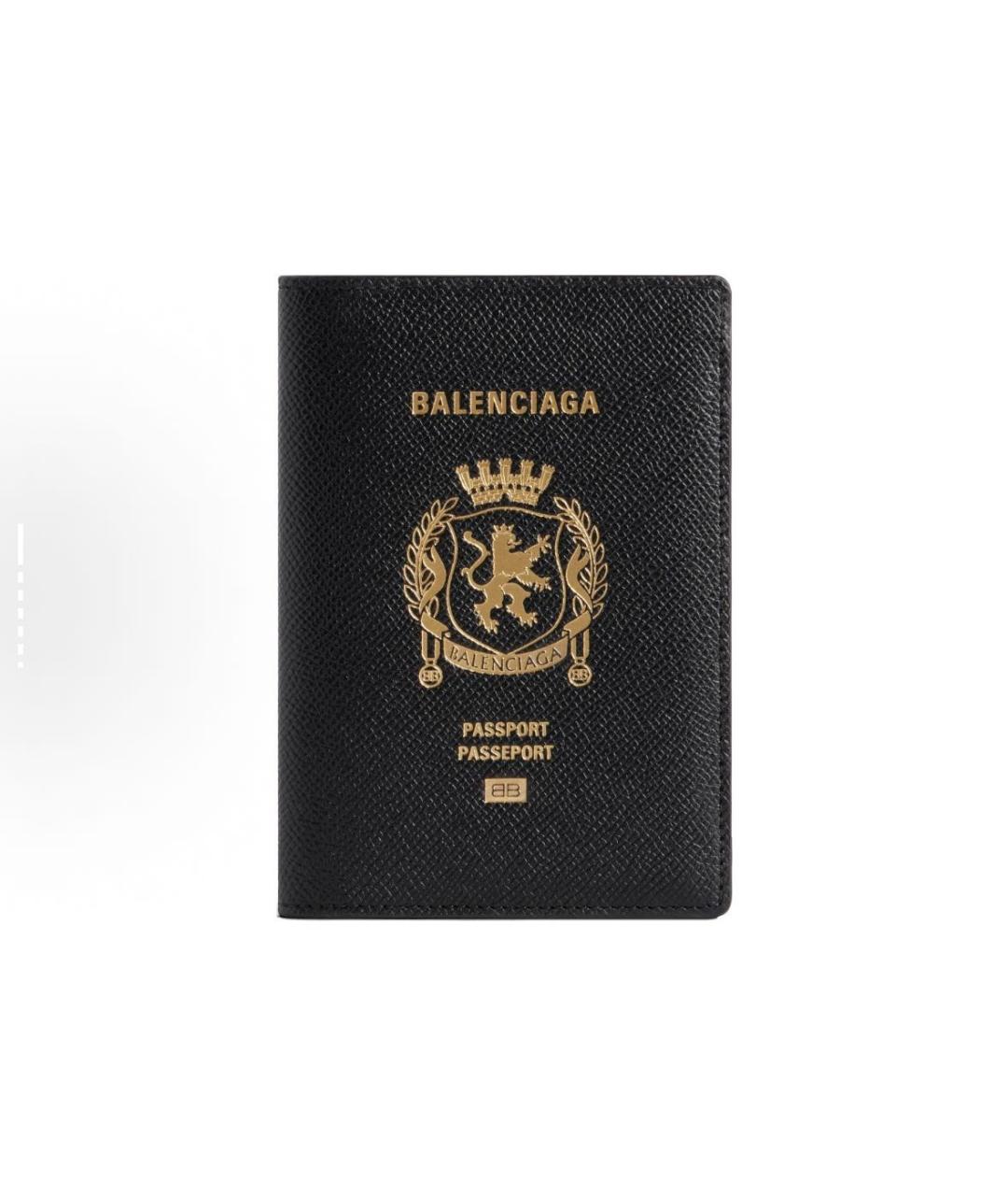 BALENCIAGA Черный кожаный кошелек, фото 5
