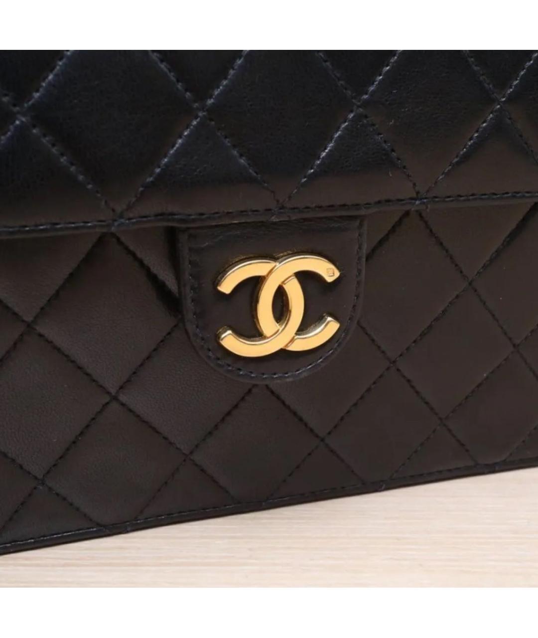 CHANEL Черная кожаная сумка через плечо, фото 4