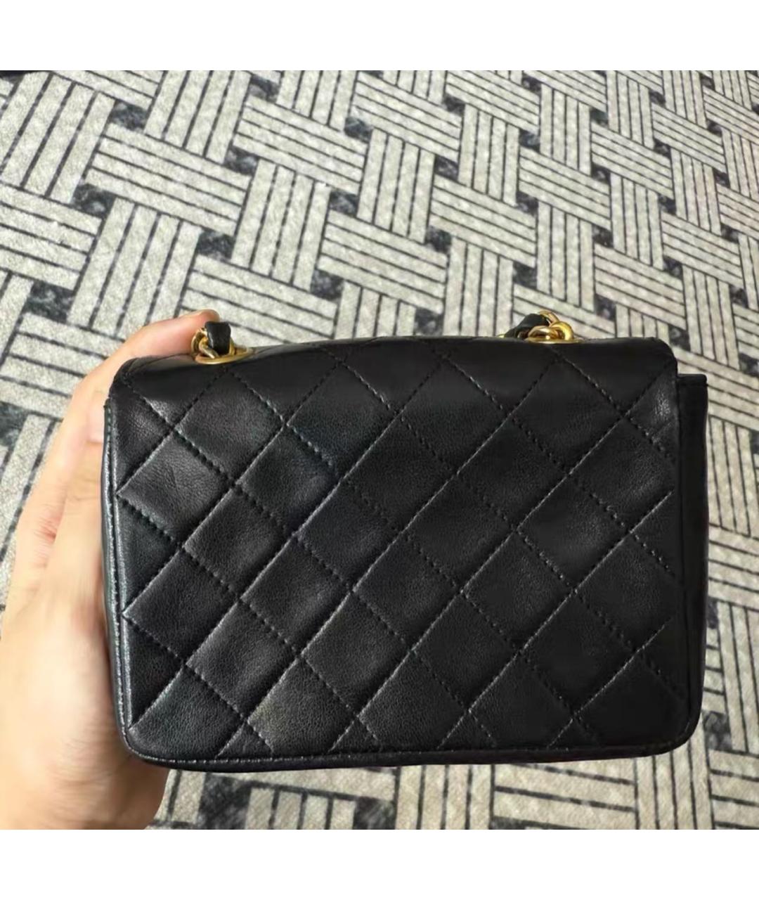 CHANEL Черная кожаная сумка через плечо, фото 4