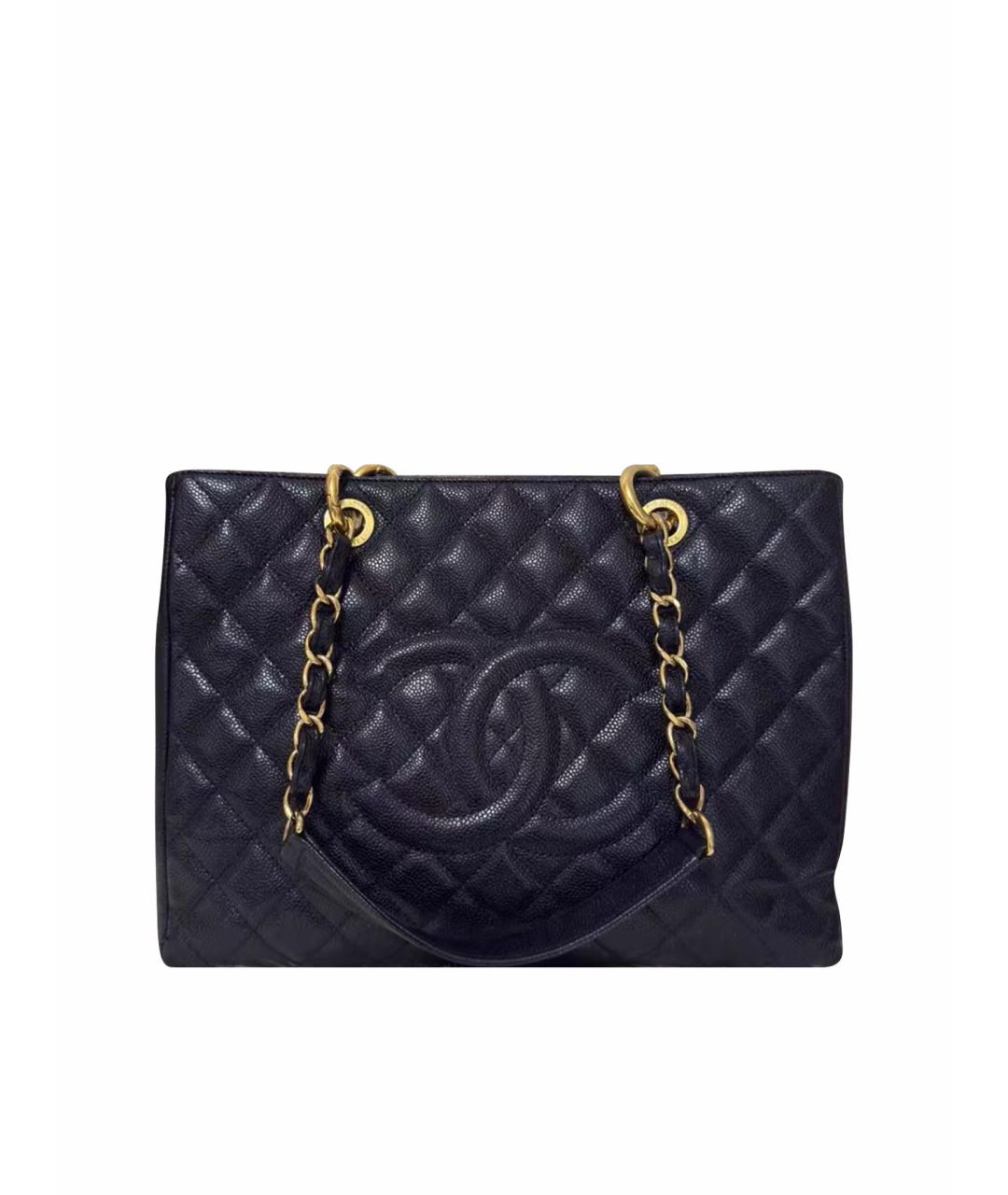 CHANEL Черная кожаная сумка тоут, фото 1