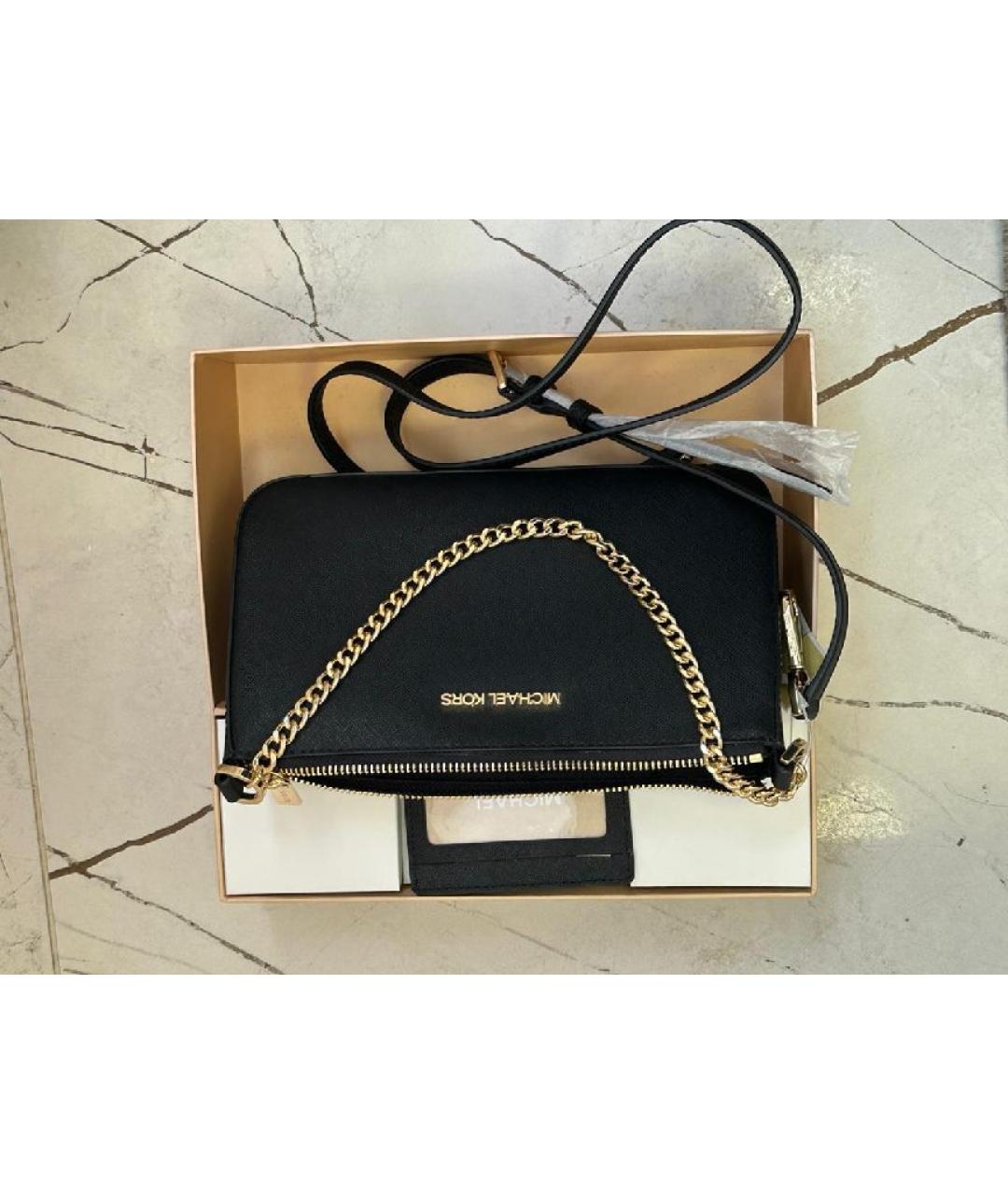MICHAEL KORS Черная сумка через плечо из искусственной кожи, фото 4