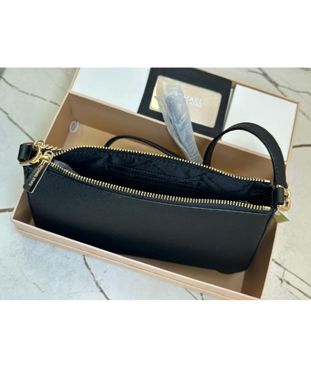 MICHAEL KORS Черная сумка через плечо из искусственной кожи, фото 3