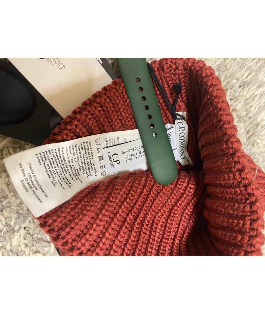 CP COMPANY Бордовая шерстяная шапка, фото 3