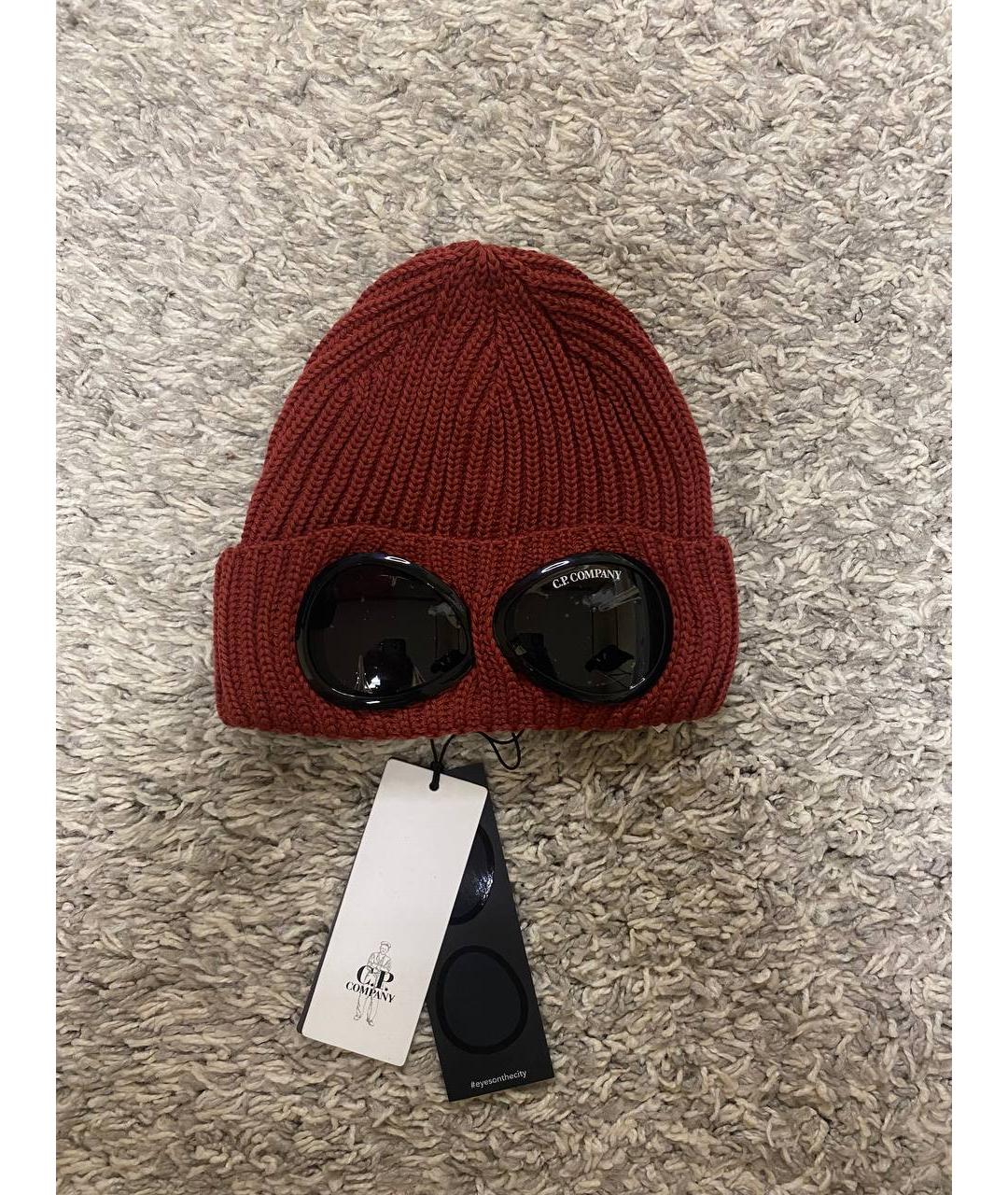 CP COMPANY Бордовая шерстяная шапка, фото 4