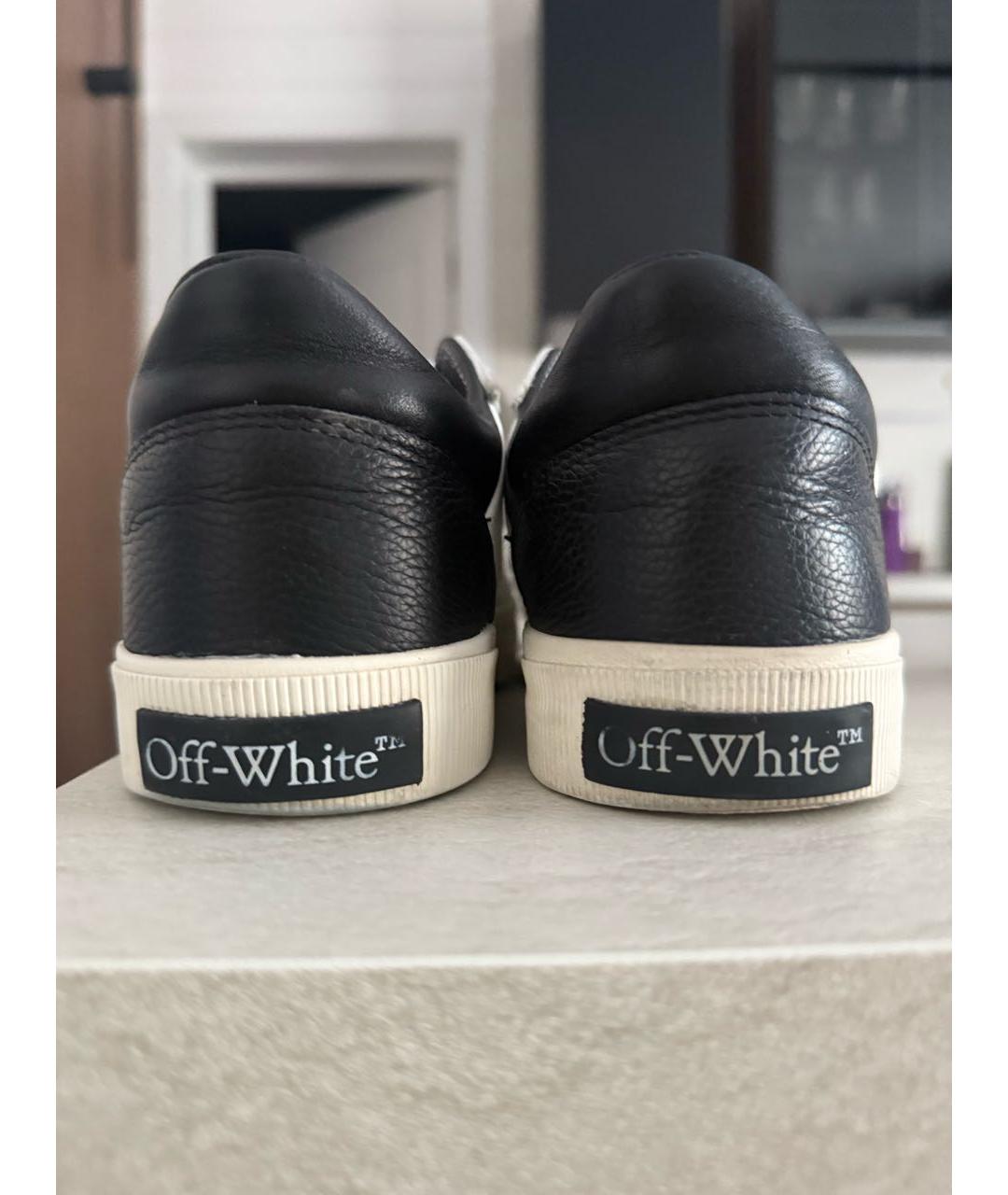 OFF-WHITE Белые кеды, фото 4