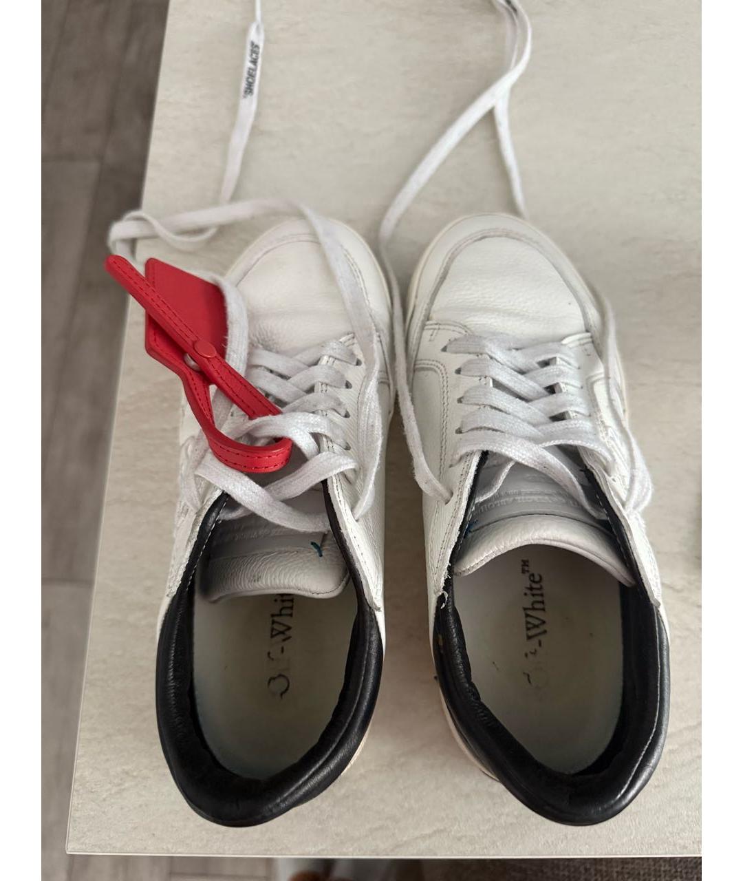OFF-WHITE Белые кеды, фото 3