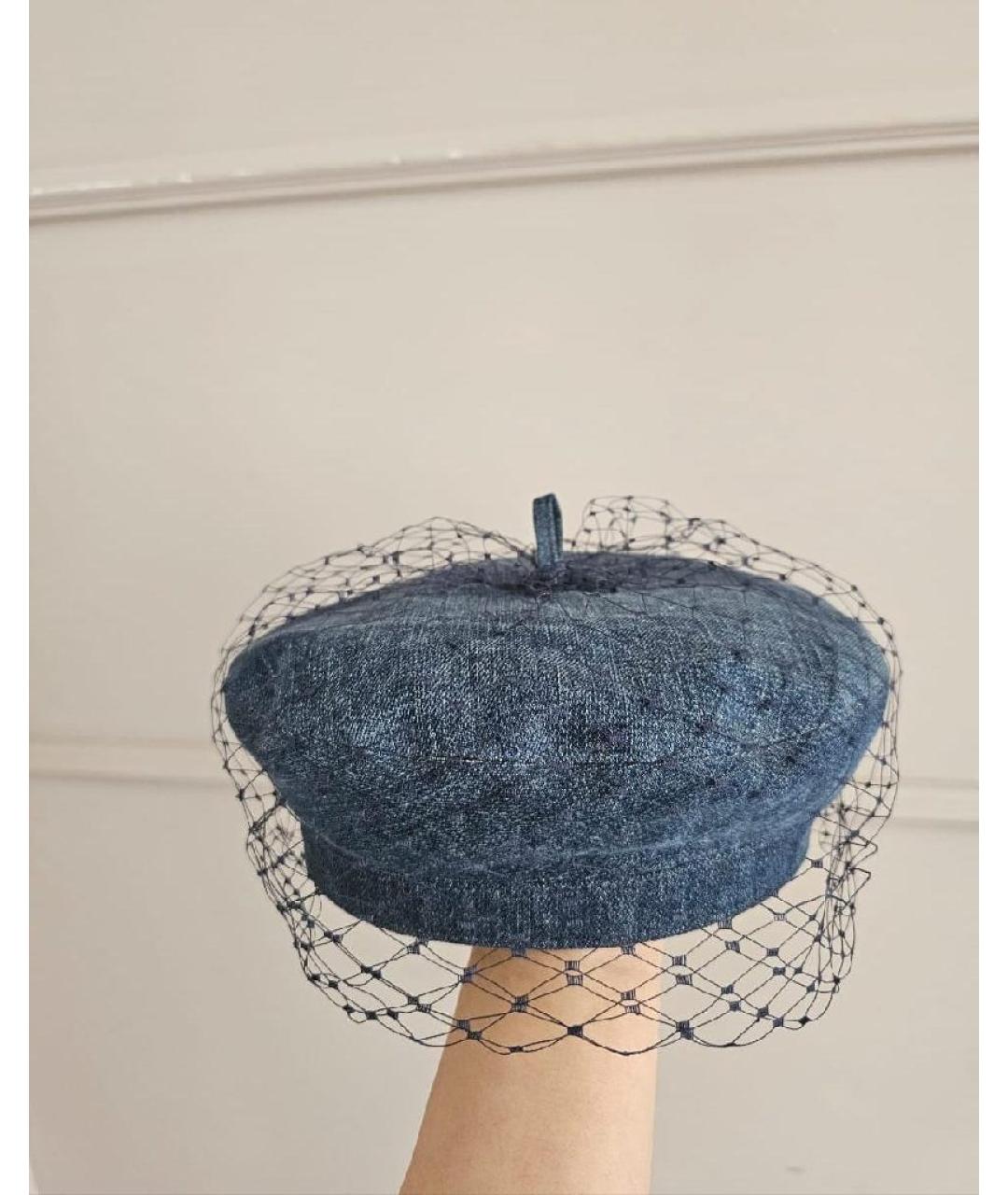 CHRISTIAN DIOR Темно-синяя хлопковая шляпа, фото 2