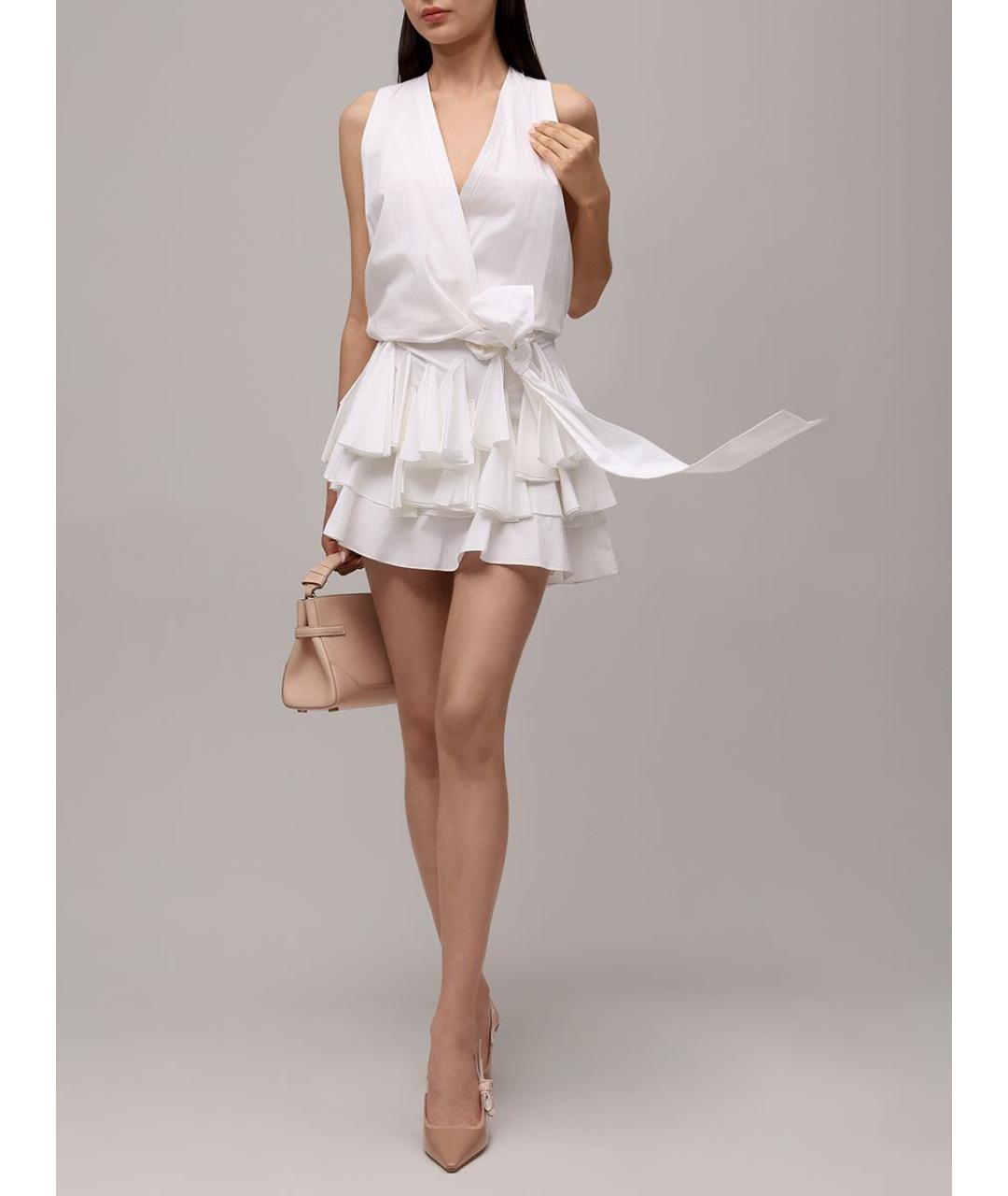 CHRISTIAN DIOR Белый хлопковый сарафан, фото 4