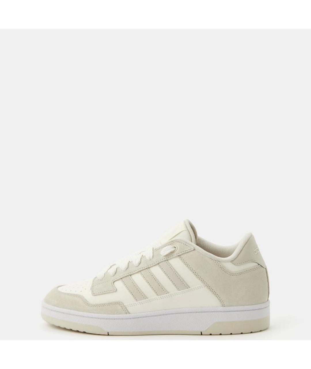 ADIDAS Бежевые кожаные низкие кроссовки / кеды, фото 2