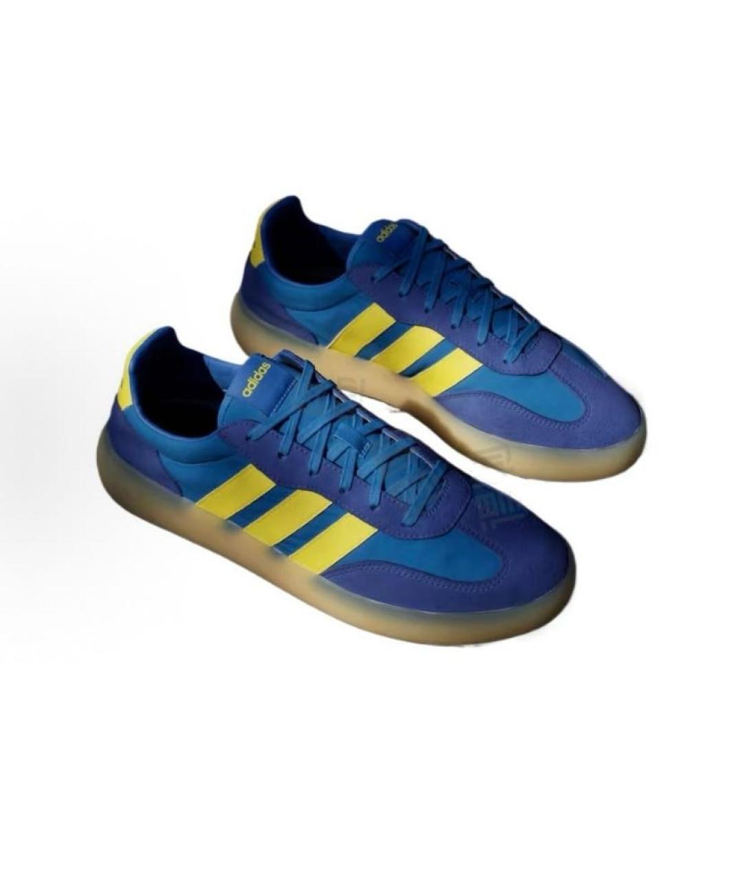 ADIDAS Синие текстильные низкие кроссовки / кеды, фото 4