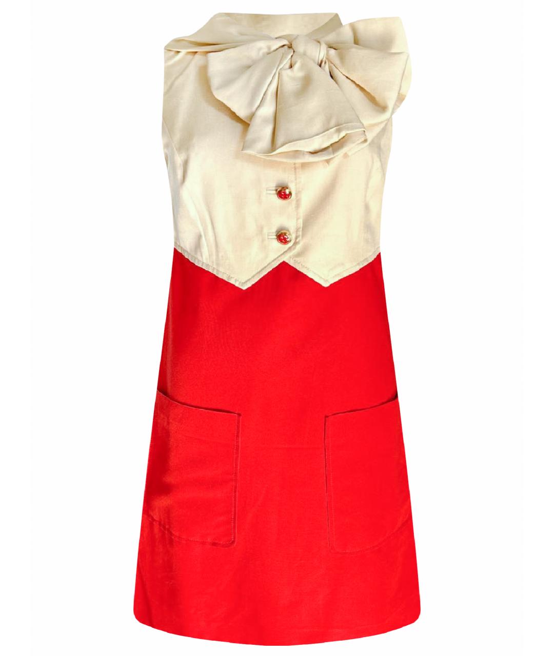 MARC BY MARC JACOBS Красное шелковое коктейльное платье, фото 1