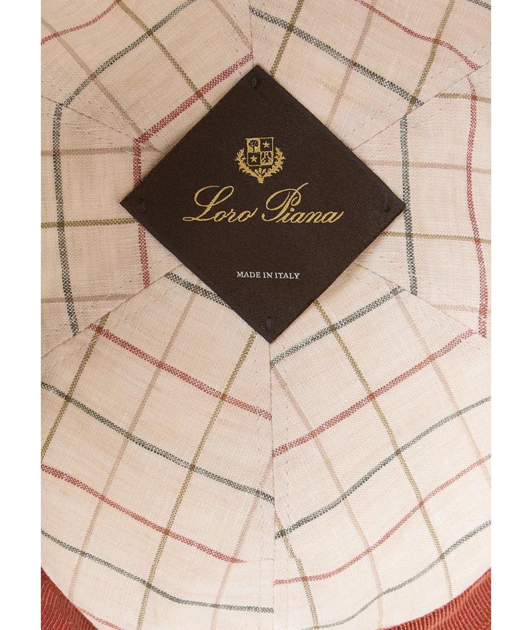 LORO PIANA Бежевая хлопковая кепка/бейсболка, фото 3