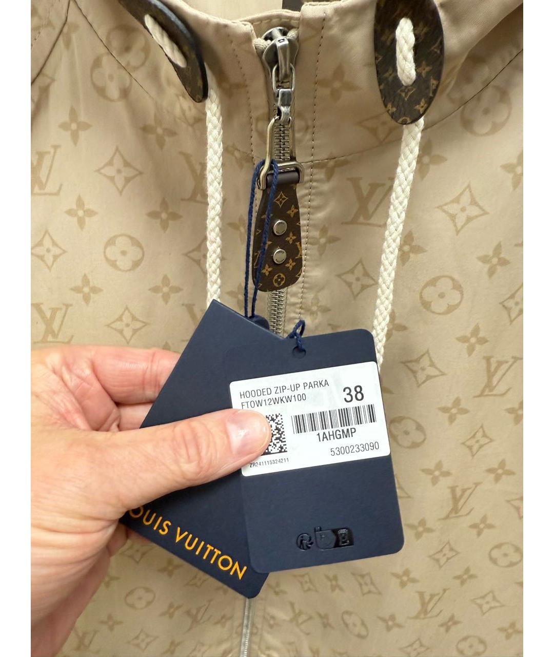 LOUIS VUITTON Бежевая хлопковая парка, фото 4