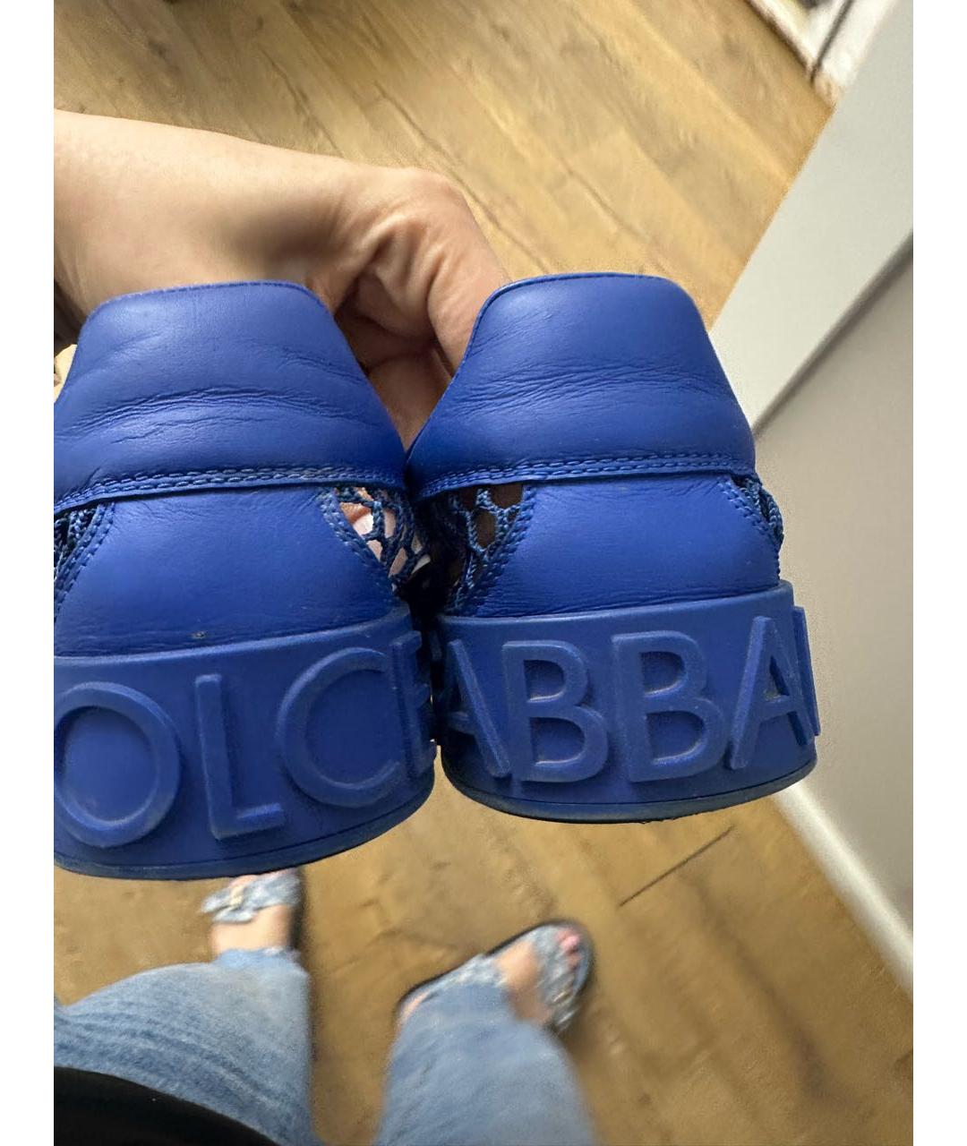DOLCE&GABBANA Синие кеды, фото 5