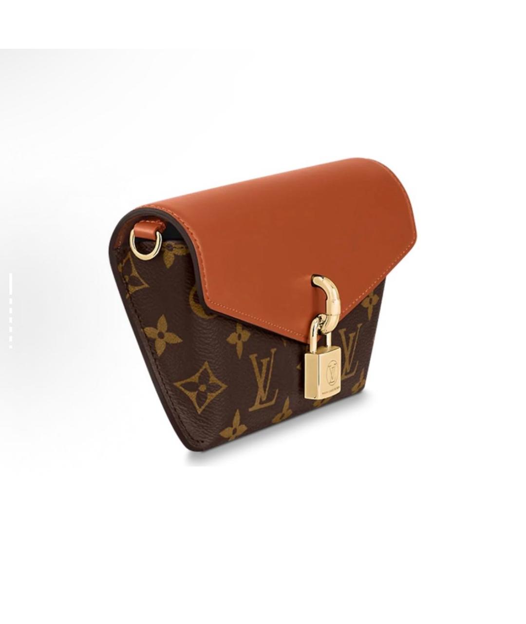 LOUIS VUITTON Коричневая кожаная сумка через плечо, фото 3