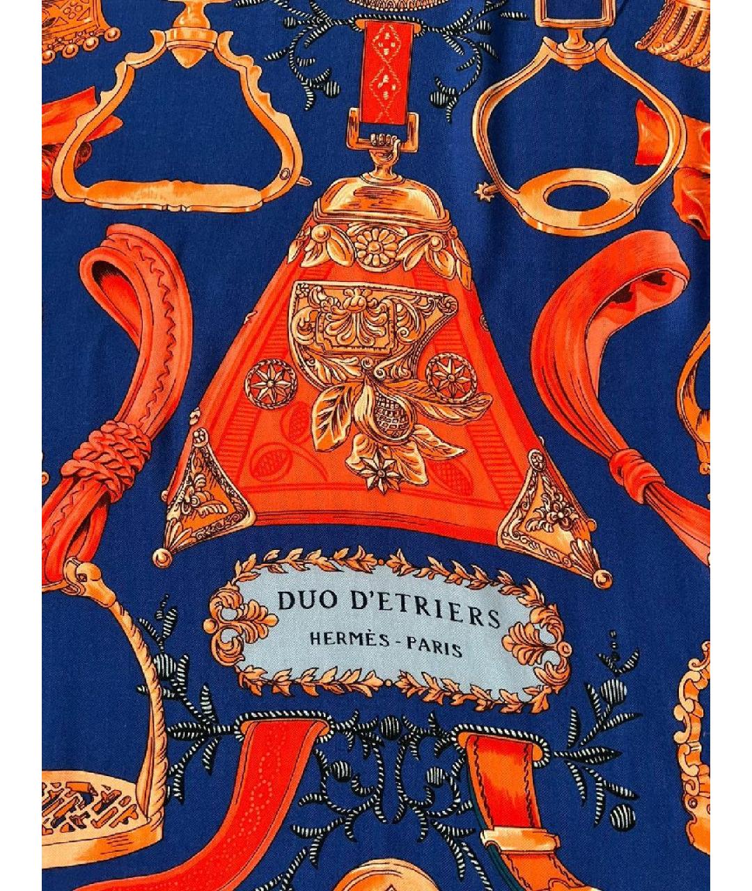 HERMES Мульти хлопковый шарф, фото 7