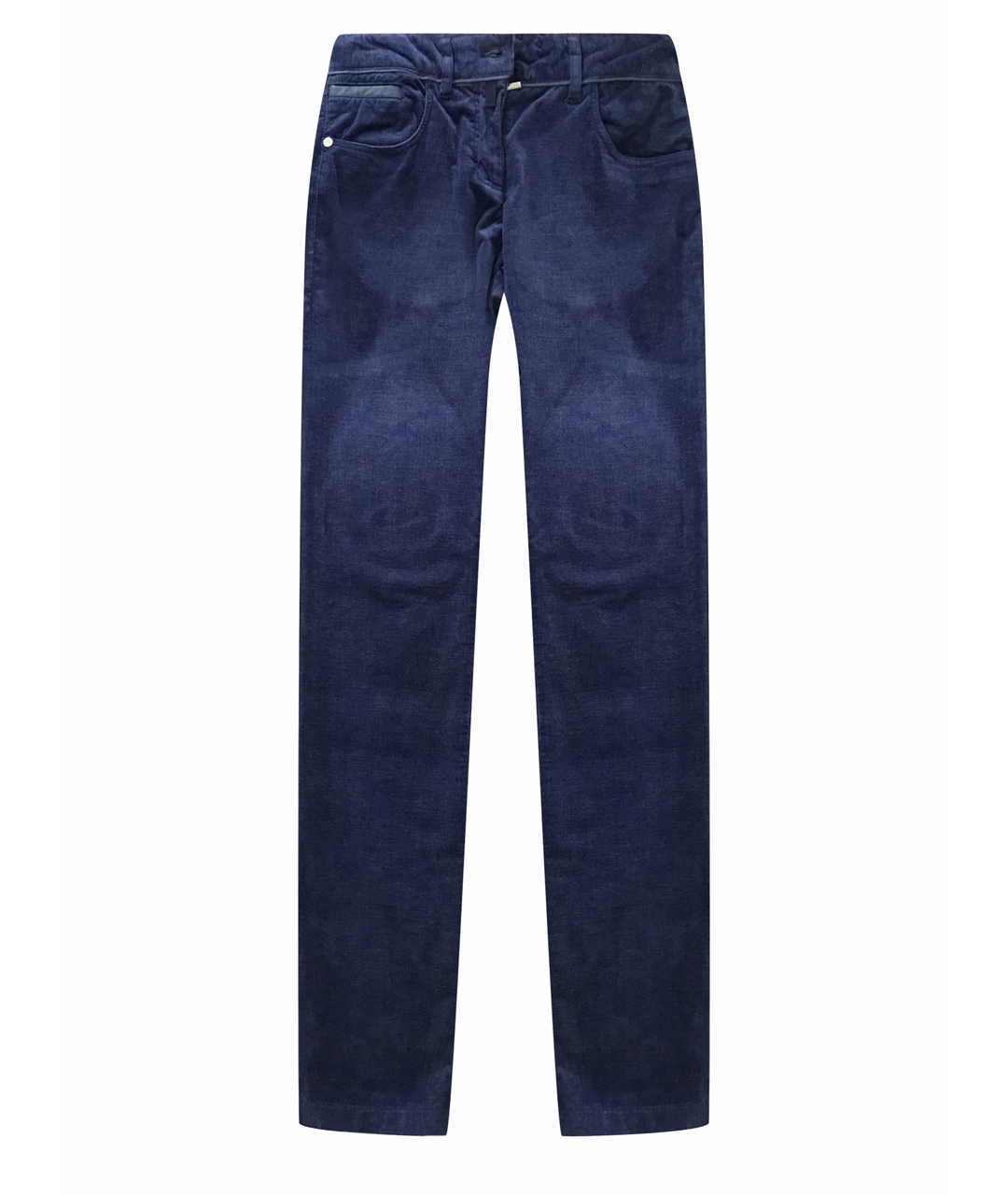 ZILLI Синие бархатные прямые брюки, фото 1