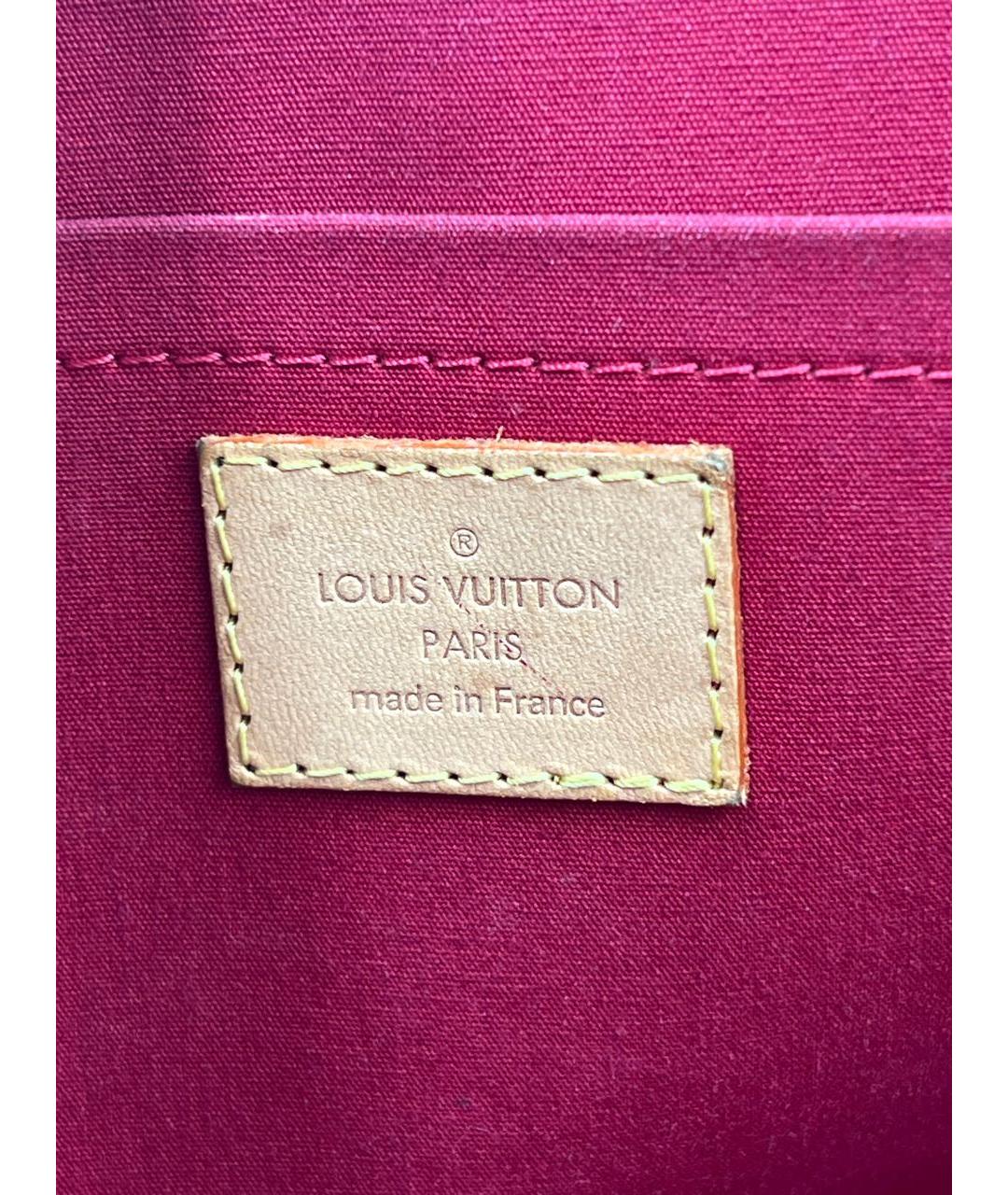 LOUIS VUITTON Красная сумка с короткими ручками из лакированной кожи, фото 8