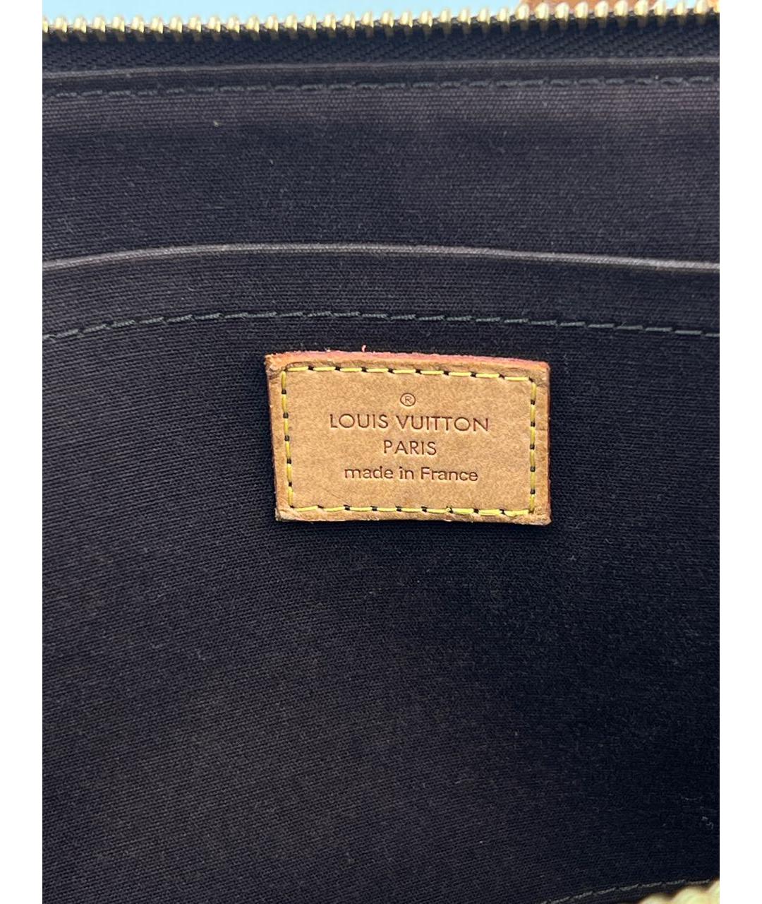 LOUIS VUITTON Бордовая сумка с короткими ручками из лакированной кожи, фото 5