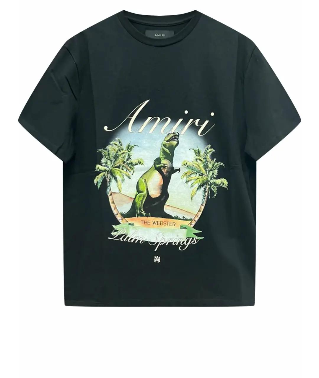 AMIRI Черная хлопковая футболка, фото 1