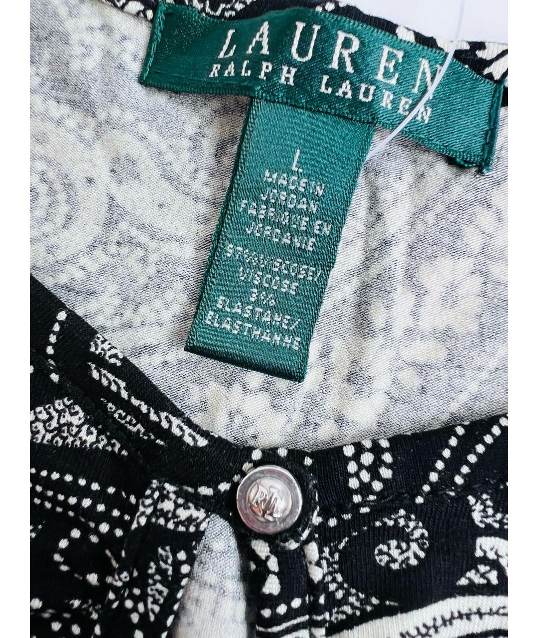 RALPH LAUREN Черная вискозная блузы, фото 5