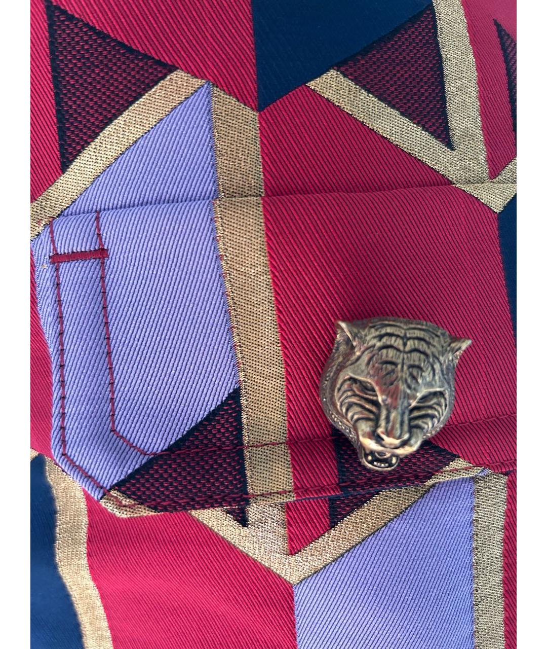 GUCCI Мульти полиэстеровая юбка мини, фото 5