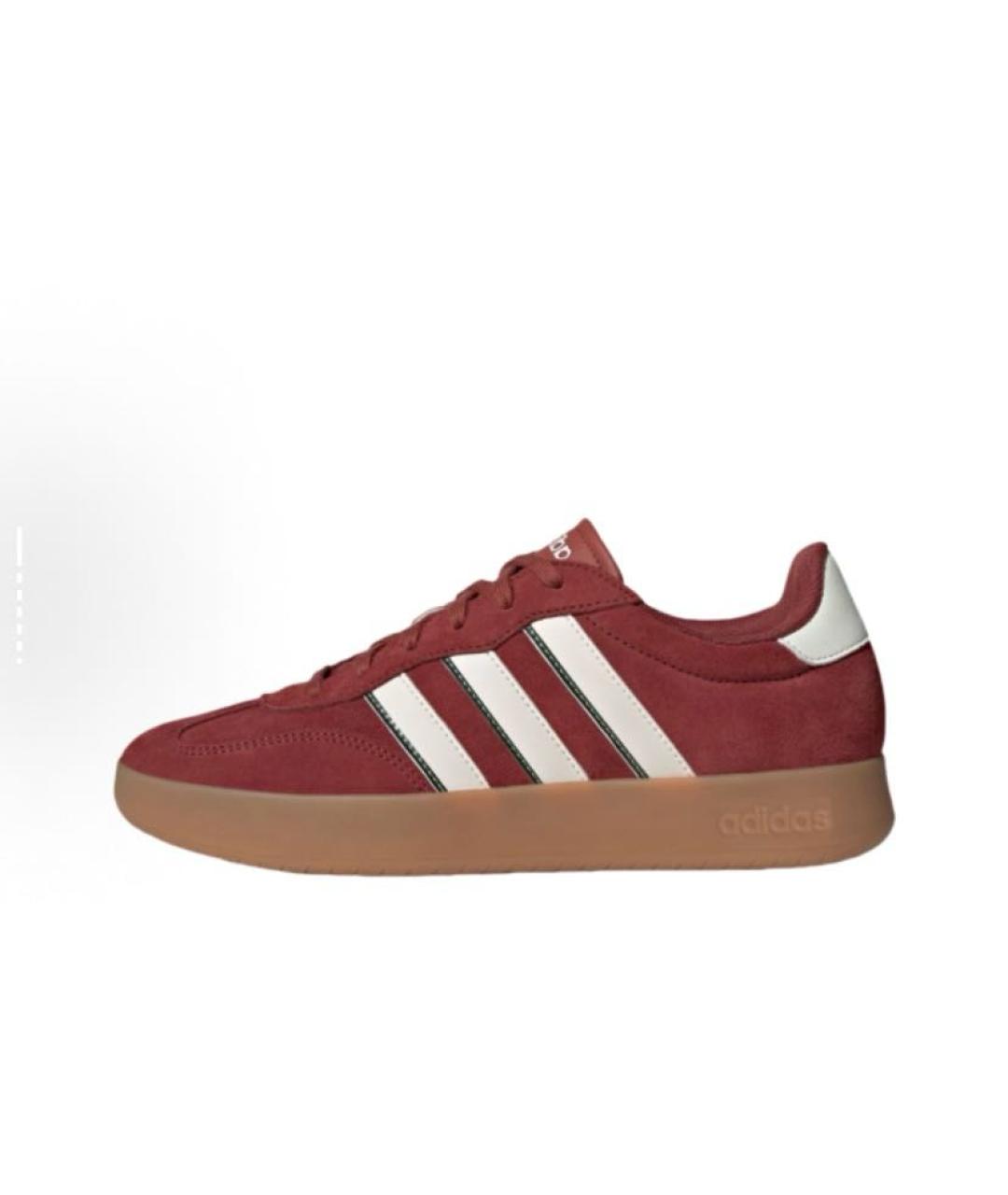 ADIDAS Бордовые замшевые низкие кроссовки / кеды, фото 3