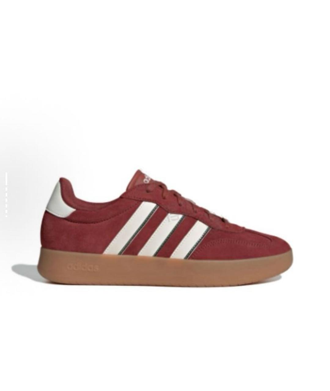 ADIDAS Бордовые замшевые низкие кроссовки / кеды, фото 7