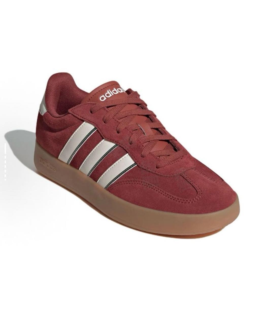 ADIDAS Бордовые замшевые низкие кроссовки / кеды, фото 4