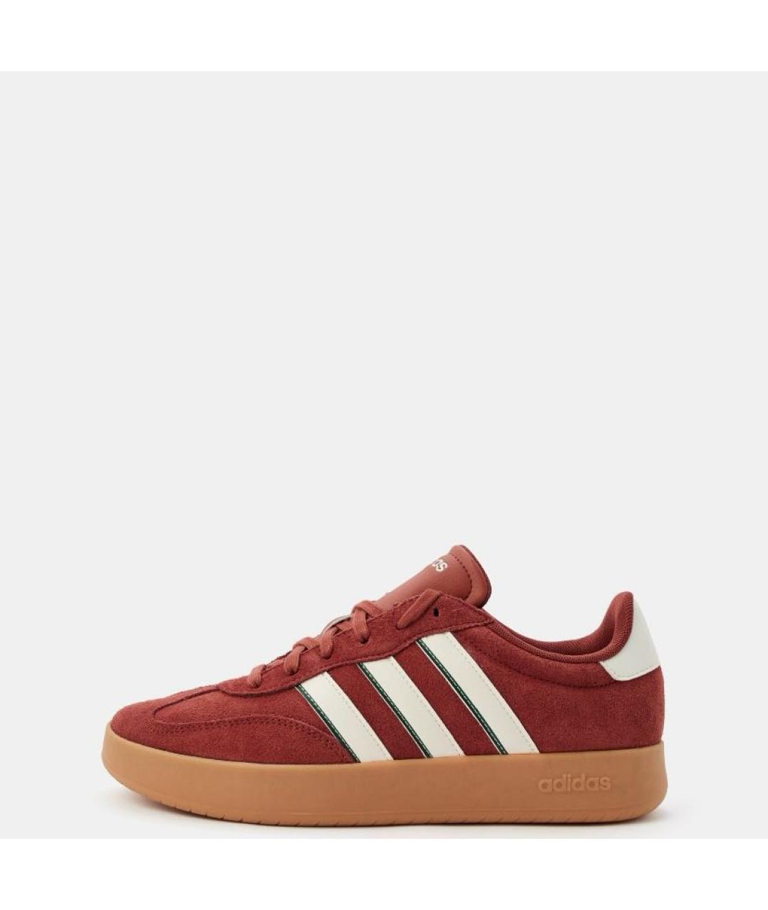 ADIDAS Бордовые замшевые низкие кроссовки / кеды, фото 2