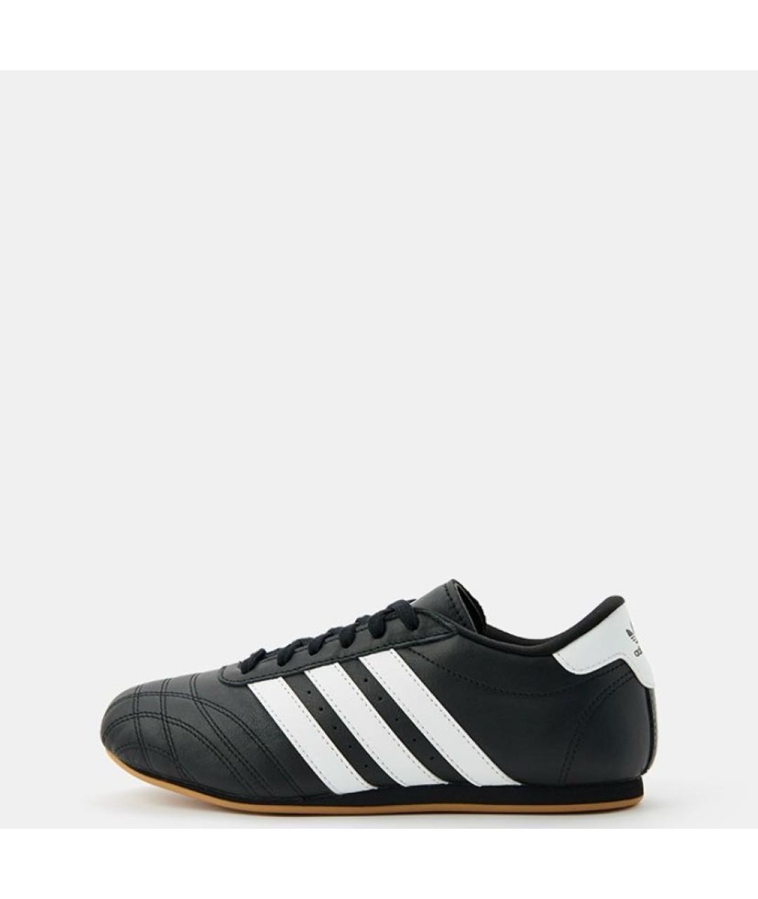 ADIDAS Черные кожаные низкие кроссовки / кеды, фото 2