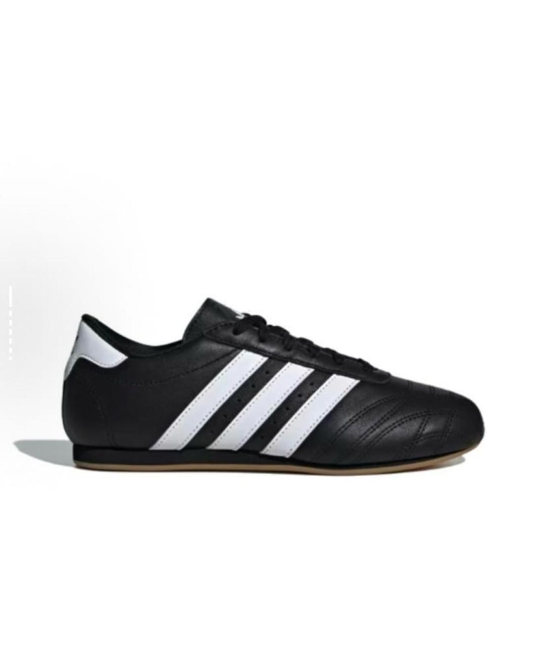 ADIDAS Черные кожаные низкие кроссовки / кеды, фото 8