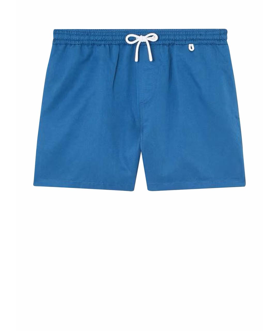 LORO PIANA Синие льняные шорты, фото 1