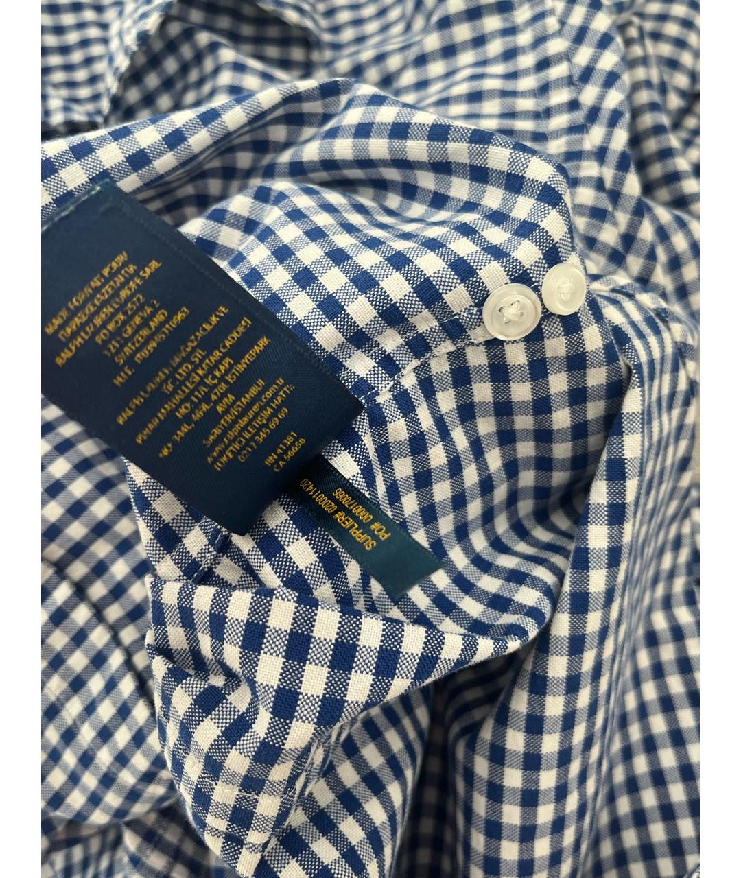POLO RALPH LAUREN Синяя хлопковая рубашка, фото 5