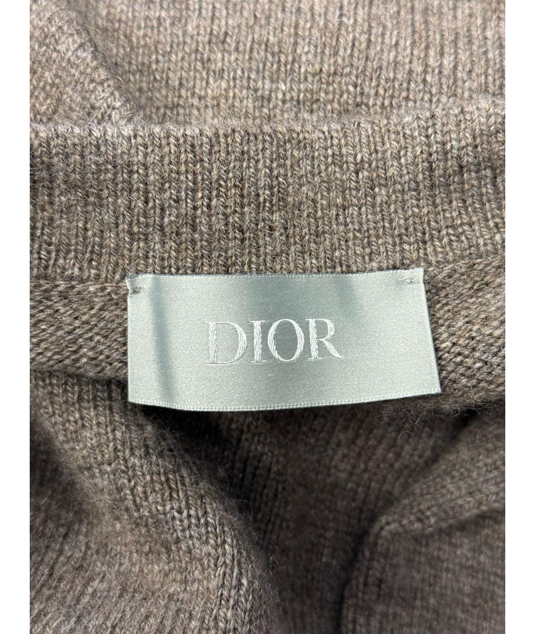 CHRISTIAN DIOR Коричневый кашемировый джемпер / свитер, фото 5