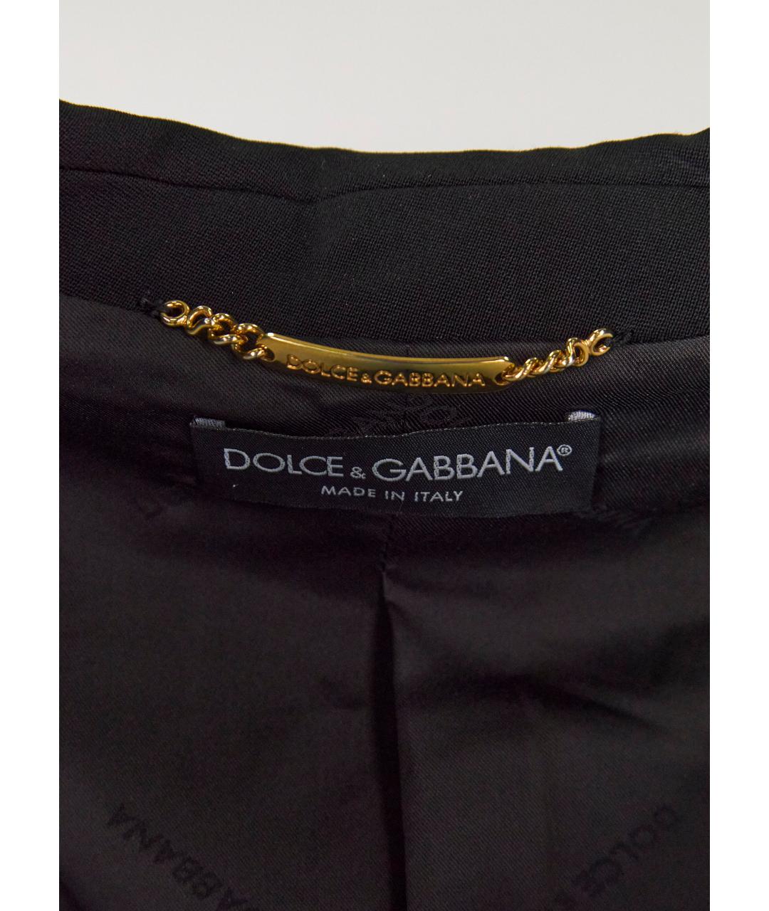 DOLCE&GABBANA Черный шерстяной жакет/пиджак, фото 4