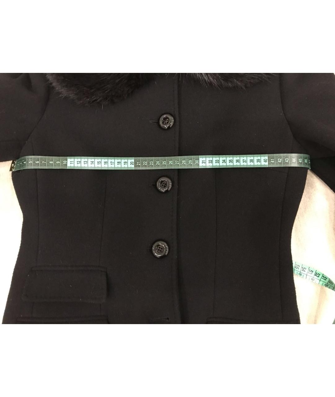 DOLCE&GABBANA Черное шерстяное пальто, фото 4